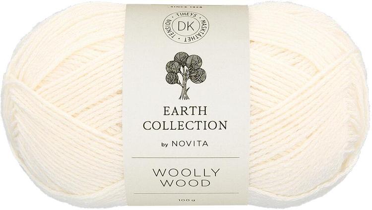 Novita Woolly Wood 100g 010 LUONNONVALKOINEN