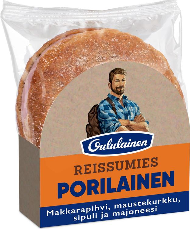 Oululainen Reissumies Porilainen 190g, täytetty kauraleipä