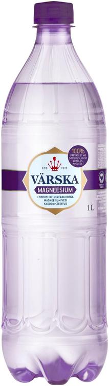 Värska looduslike mineraalidega karboniseeritud magneesiumivesi 1 l