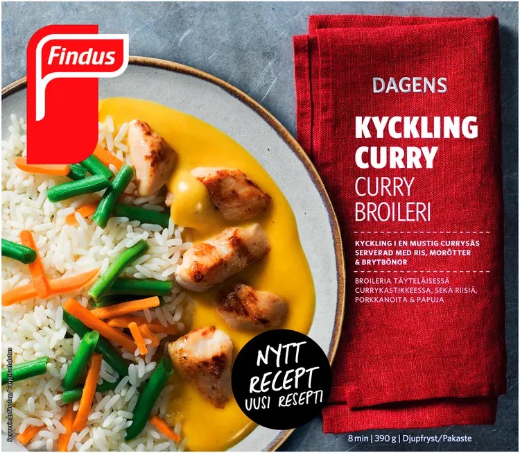 Findus Dagens Curry Broileri 390g
