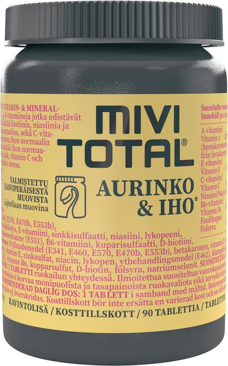 Mivitotal Iho ja Aurinko vitamiini-kivennäisaine 90 tabl