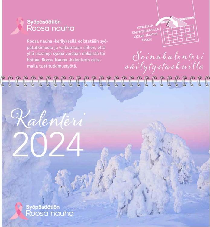 Mappikalenteri Roosa nauha 2024