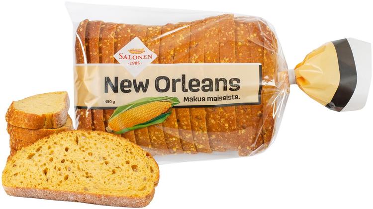 Perheleipuri Salonen New Orleans 450 g maissileipä, viipaloitu