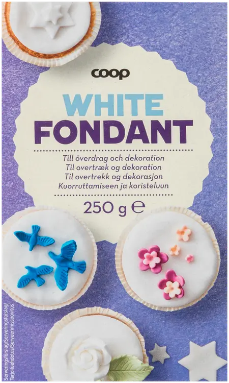 Coop sokerimassa valkoinen 250 g