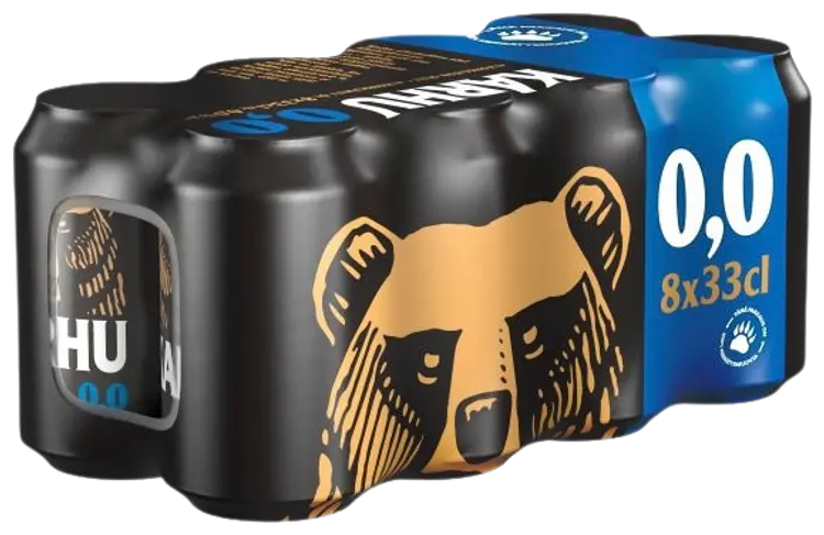 8-pack Karhu Alkoholiton Lager olut 0,0% tölkki 0,33 L