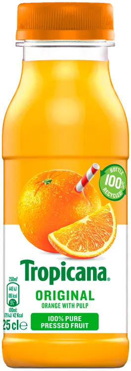 Tropicana orange juice with bits appelsiinitäysmehu hedelmälihalla 0,25l