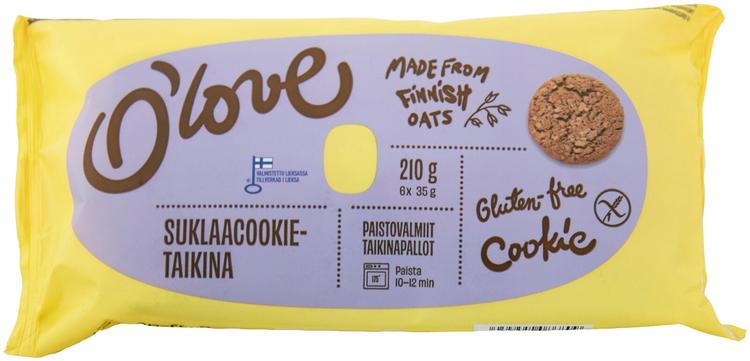 Porokylän O'love Suklaacookie taikina 6kpl / 210 g gluteeniton pakaste