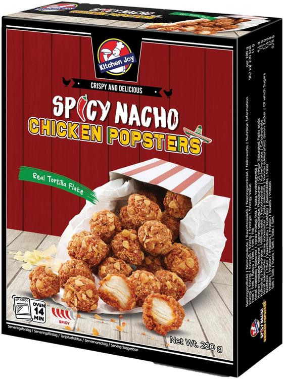 220g Kitchen Joy Spicy Nacho Chicken Popster pakaste