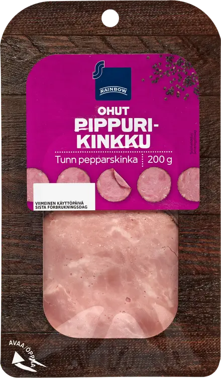 Rainbow Ohut pippurikinkku 200g