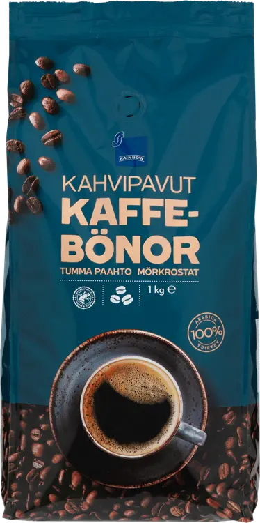 Rainbow Kahvipavut, tumma paahto 1kg