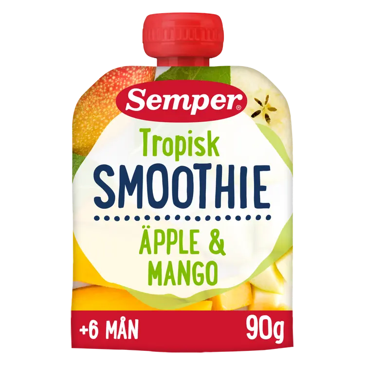 Semper Smoothie Tropisk Omena&Mango 6kk hedelmäsose 90g