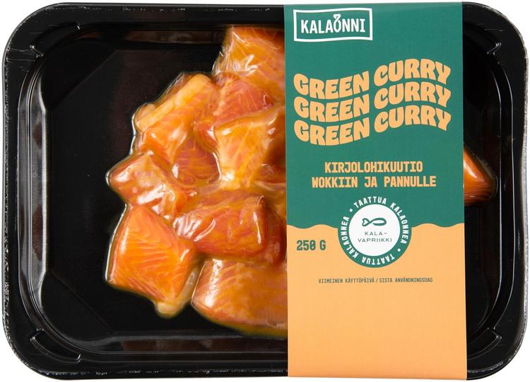 Kalaonni Green Curry kirjolohikuutio uuniin tai pannulle 250 g