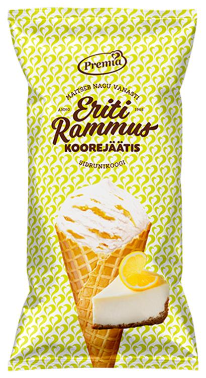 Eriti Rammus sidrunikoogi koonusjäätis 110g /200ml