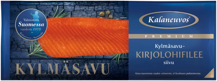 Kalaneuvos Kylmäsavukirjolohifilee siivu vak n750g