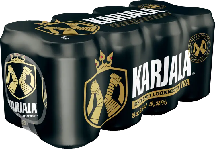 8 x Karjala olut 5,2% 0,33 l