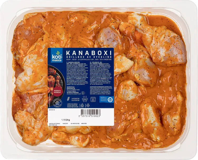 Kotimaista kanaboxi marinoitu n. 1,9 kg