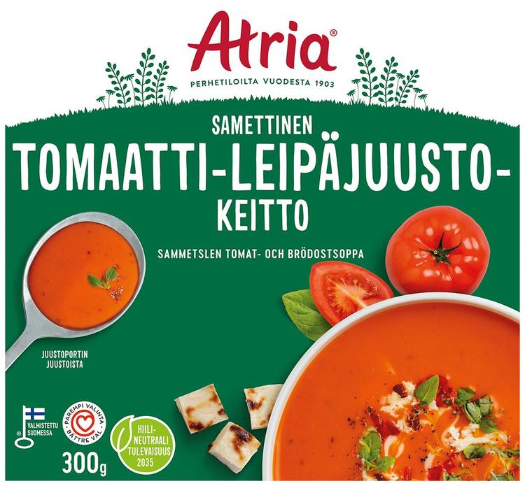 Atria Samettinen Tomaatti-Leipäjuustokeitto 300g