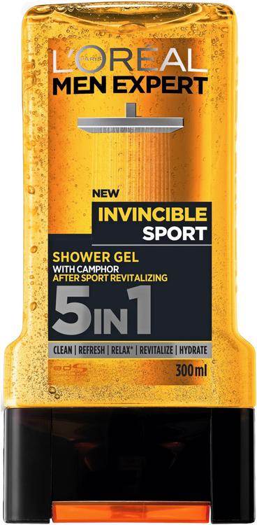 L'Oréal Paris Men Expert Invincible Sport 5in1 suihkugeeli 300ml