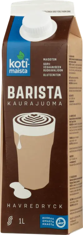 Kotimaista kaurajuoma kahviin 1l
