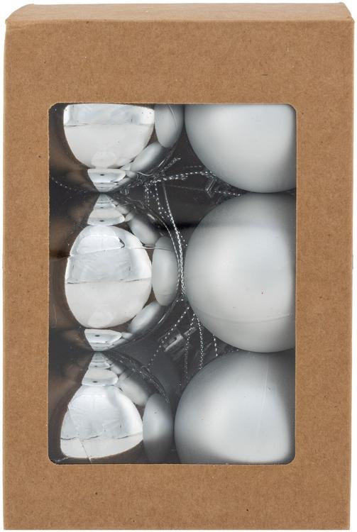 Joulupallo Hopea 12kpl 5cm