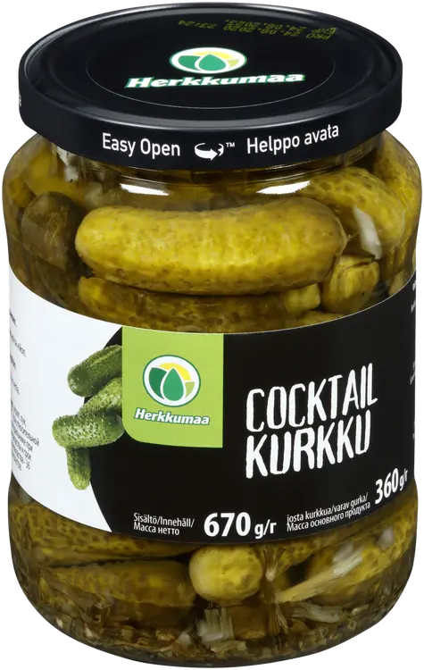 Herkkumaa cocktailkurkku 670/360 g