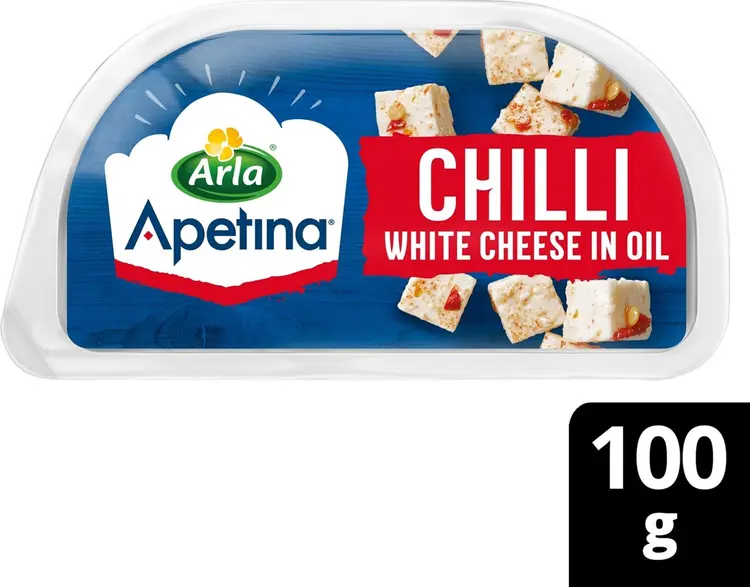 Arla Apetina Snack 100/70g Chili ja salaattijuustokuutioita öljyssä
