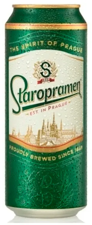 Staropramen Premium Lager olut 5  til-% tölkki 0,5 L
