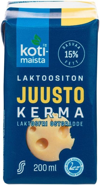 Kotimaista laktoositon juustokerma 15 % 2 dl UHT