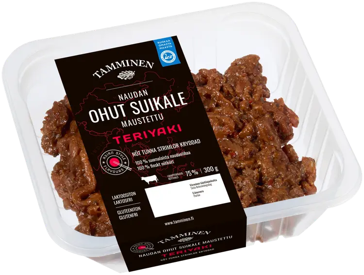 Tamminen Naudan ohut suikale maustettu Asian style Teriyaki 300g