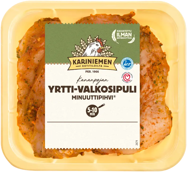 Kariniemen Kananpojan Minuuttipihvi yrtti-valkosipuli 350 g