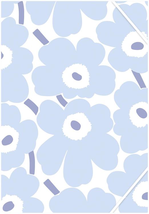 Marimekko kulmalukkokansio A4 Unikko vaaleansininen