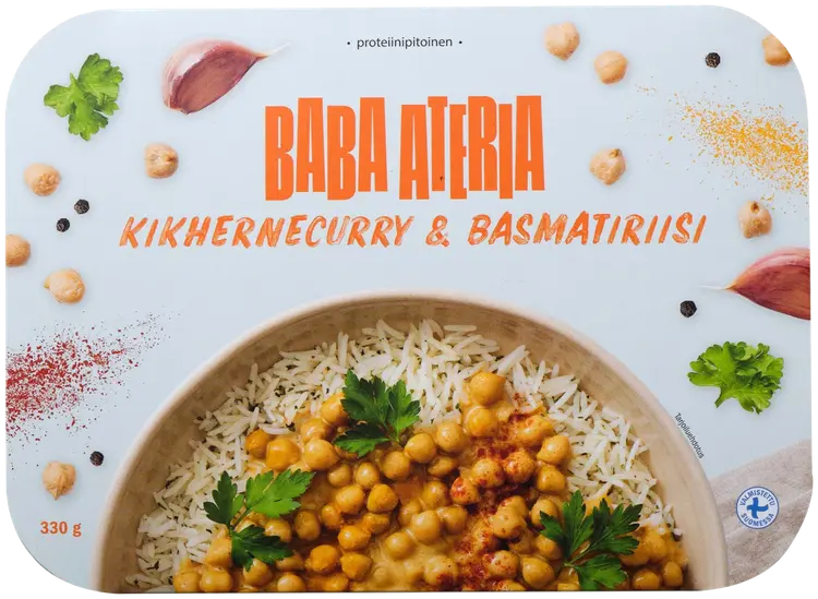 Baba Ateria, Täyteläinen kikhernecurry & basmatiriisi, 330g