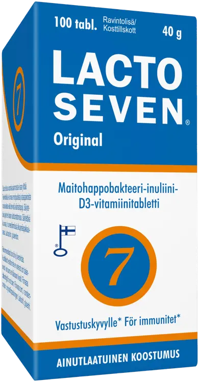 Lacto Seven 100 kpl maitohappobakteeri-inuliinivalmiste 40 gr