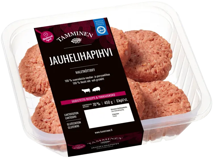 Tamminen jauhelihapihvi 6kpl 450g