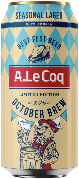 A. Le Coq Oktoobripruul õlu 5,3%vol 500 ml