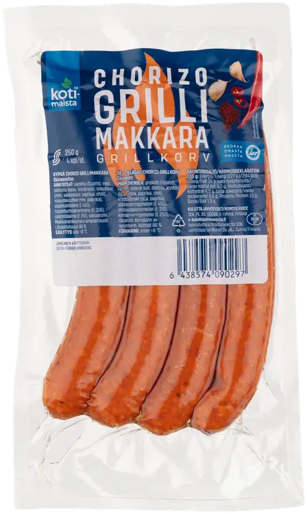 Kotimaista chorizo grillimakkara 250 g