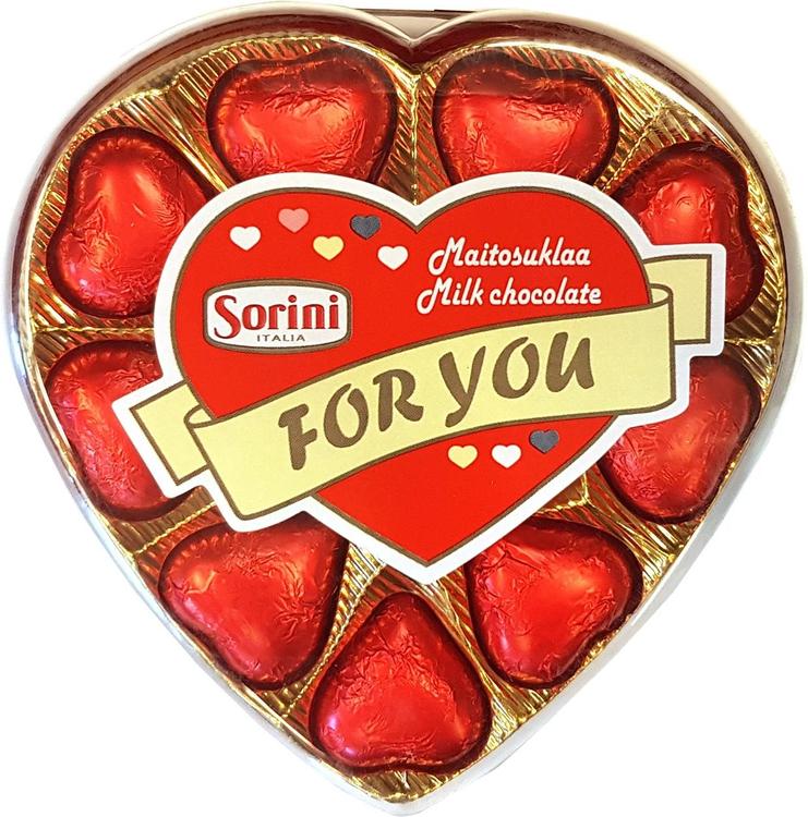 Sorini For You Sydänrasia maitosuklaa 72g