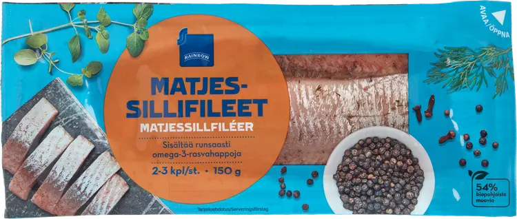 Rainbow matjessillifileet vakuumi 150g, 2-3kpl