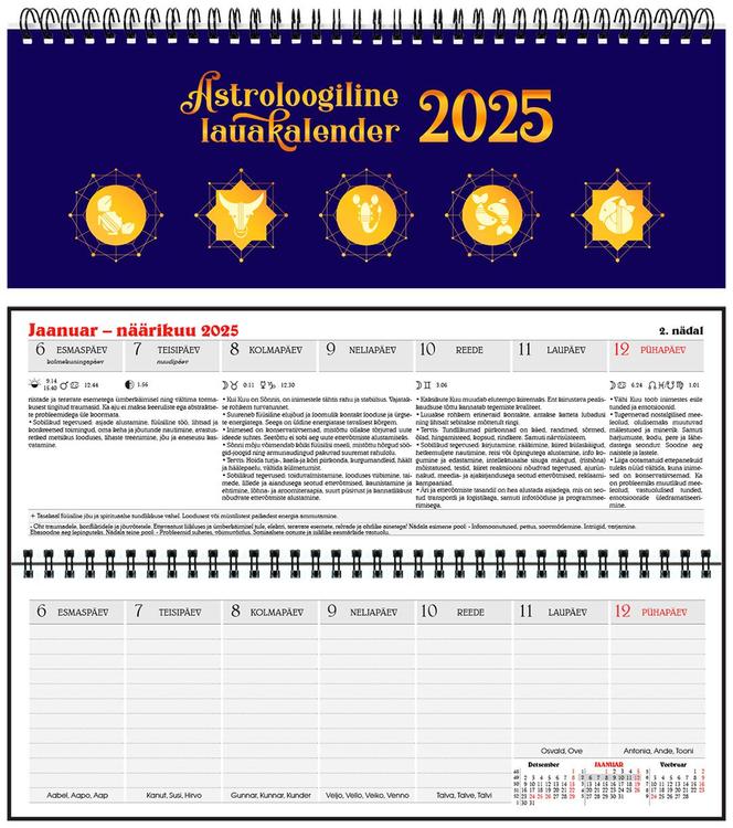 ASTROLOOGILINE LAUAKALENDER (MANDALA)