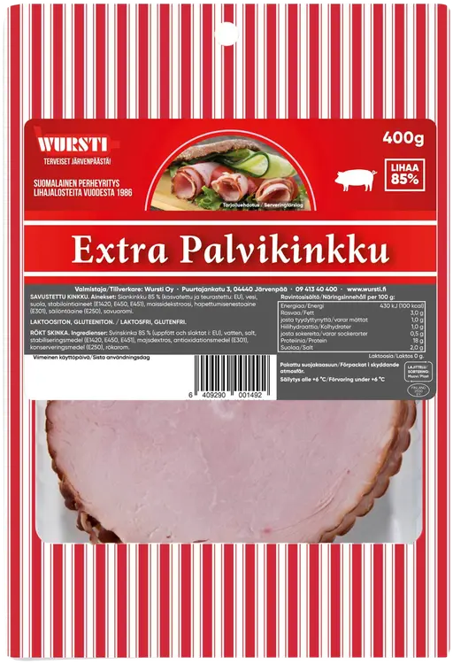 Wursti Extra Palvikinkku siivutettu 400g