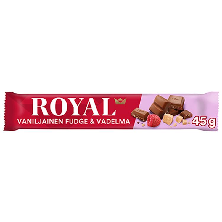 Royal Vaniljainen Fudge & Vadelma 45g