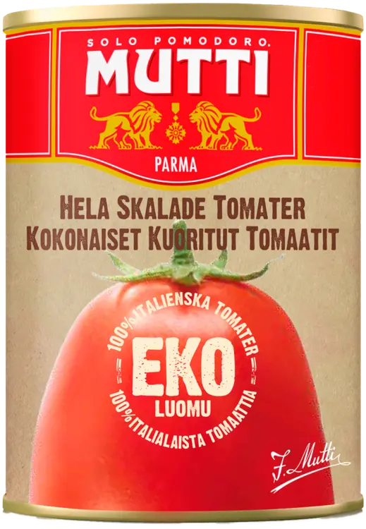 Mutti luomu kokonaiset kuoritut tomaatit 400g