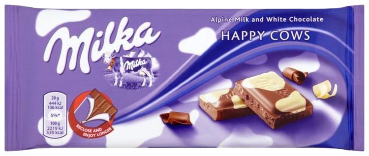 Milka piima- ja valge šokolaadi segu 100g