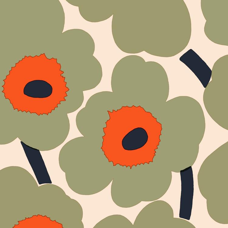 Marimekko Unikko salvia lautasliina 20kpl/33cm