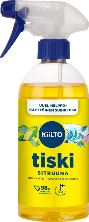 Kiilto suihkutettava käsitiskiaine Sitruuna 475 ml