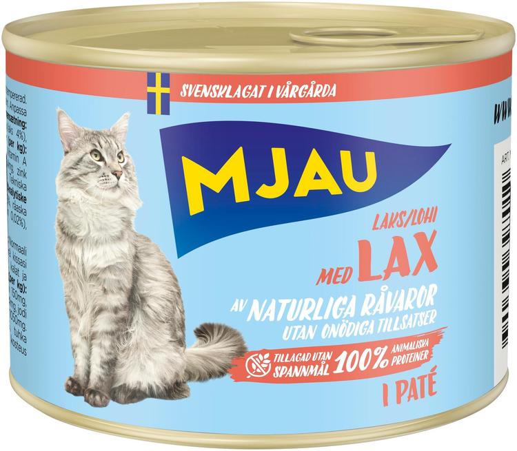 Mjau lohenmakuinen patee viljaton kissanruoka täysrehu 200g