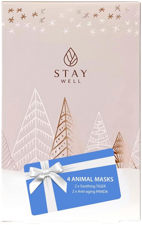 STAY Well Animal Mask kangasnaamiot (2+2 kpl)