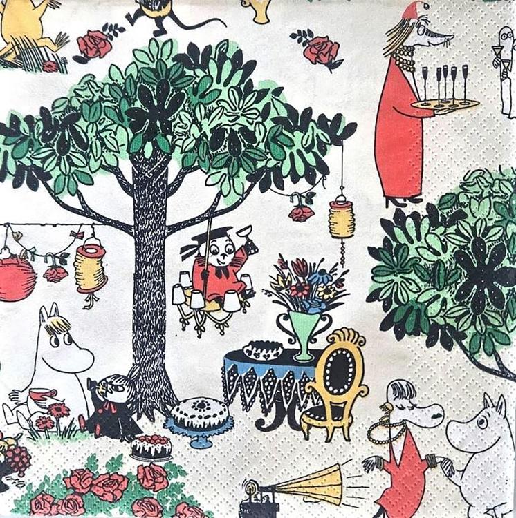 Moomin Puutarhakutsut lautasliina 20kpl/33cm
