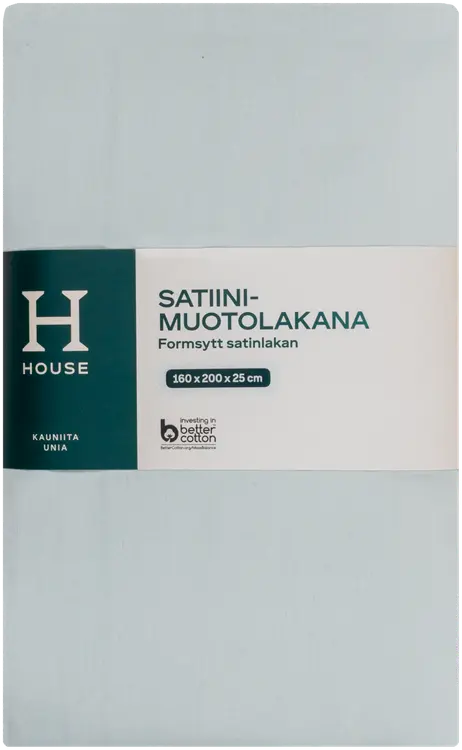 House satiinimuotolakana 160x200x25 cm harmaa