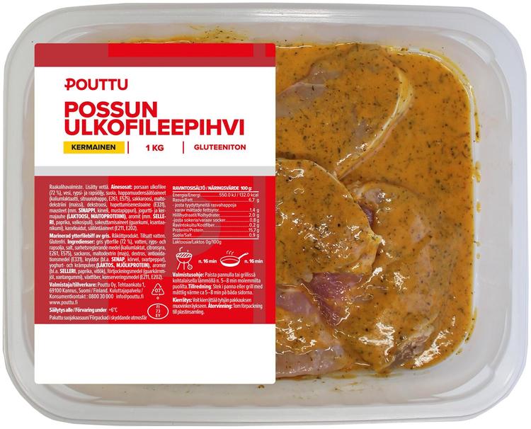 Pouttu Possun Ulkofileepihvi 1kg kermainen